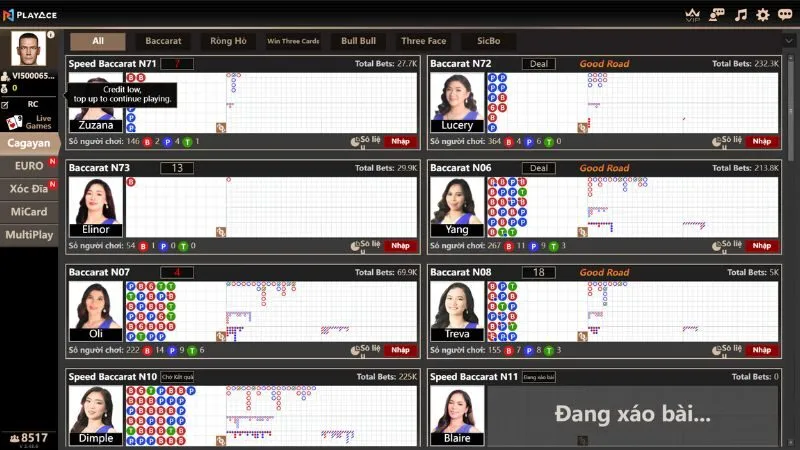 Nhiều tựa game hấp dẫn tại sảnh PlayAce Casino