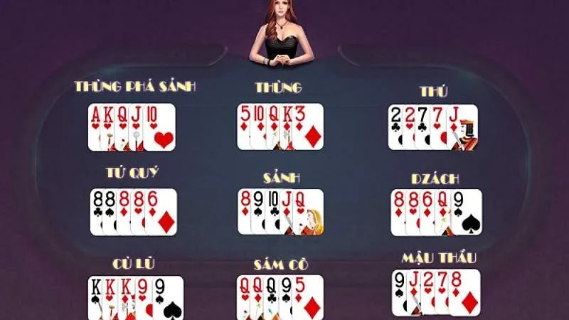 Thứ tự các bộ bài cần nắm khi chơi mậu binh 